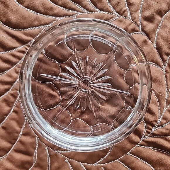Hazel Atlas Clear Glass Coaster 3.25" Diameter Vintage - Picture 3 of 8